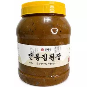 [선비원] 100%국산콩 재래식 전통집된장 3kg 1통