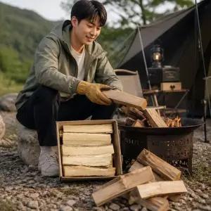 캠핑용 땔감 10KG 기계식건조 참나무 장작 벽난로 숯 바베큐