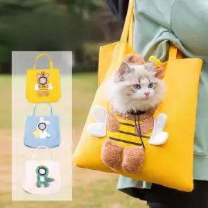 강아지 고양이 이동가방 캔버스 숄더백 반려동물 외출가방