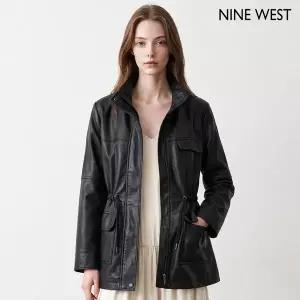 [NINE WEST]포켓 하이넥 스트링 레더 자켓 (NIDCJK019)