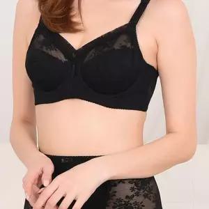 여성스러운 플라워 디자인 노몰드 와이어 B컵 브라
