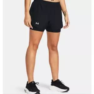 언더아머 UNDER ARMOUR 여자 반바지 1382440-001 플라이 바이 투인원 쇼츠 헬스 요가 운동 레깅스 러닝 트