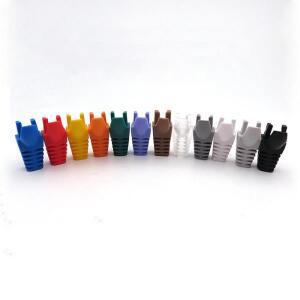 RJ45 CAT6 CAT5e 어댑터 캡 이더넷 네트워크 케이블 연결 플러그 Cat 5 보호 슬리브 다색