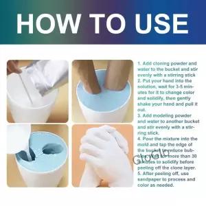핸드 캐스팅 키트 DIY 3D 커플 손 모양 조각 공예품 로맨틱 기념일 선물 웨딩 기념품 간편 사용 홈데코