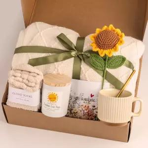 Anforsun 햇살을 보내는 해바라기 당신을 생각하는 마음 여성용 특별 선물 바구니 가장 친한 친구의 생일과
