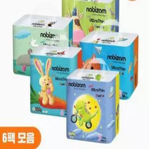 나비잠 기저귀 울트라씬듀얼핏 썸머팬티 6팩 중형