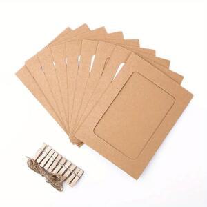 프레임 사진 골판지 액자 DIY 종이 나무 클립 벽 장식 침실 10