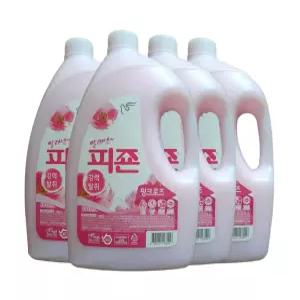 피죤 섬유유연제 핑크로즈 3100ml X 4개
