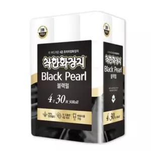 착한화장지 롤화장지 블랙펄 두루마리휴지 4겹 30m 30롤 1팩 BNS