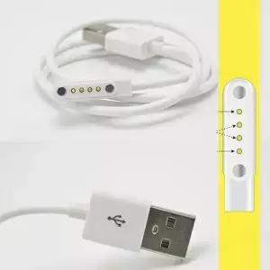 스마트 워치 범용 충전 케이블 4 핀 마그네틱 코드 GT88 KW08 전원