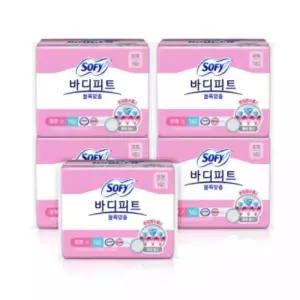 쏘피 바디피트 생리대 볼록맞춤 중형 날개형 16p X5팩 BNS