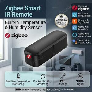 스마트 지그비 IR 리모컨 TV 에어컨용 범용 적외선 컨트롤러 Alexa Smart Life TUYA Zigbee2MQTT와 호환