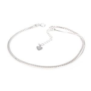 [라울스톤] 925 SILVER 박스실키 블록 더블 체인 패션 실버 체인 은 팔찌
