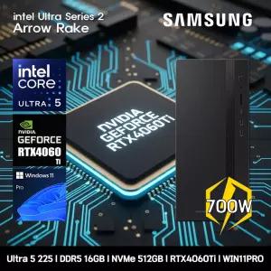 삼성데스크탑 코어 울트라5 RTX4060Ti 컴퓨터 DM500THZ-Z5ADD-RTX4060Ti 11PRO Ultra5-225 16GB SSD512GB