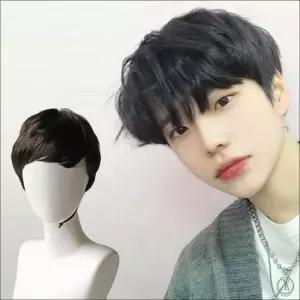 남성 통가발 다운펌 웨이브 아이돌 스타일