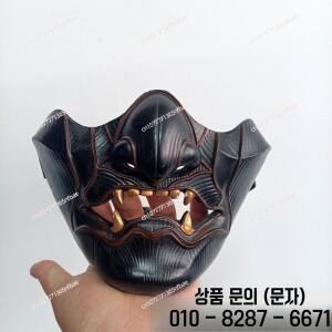 고스트 오브 쓰시마 일본 마스크 그림스 어두운 남녀 반쪽 얼굴 레진 할로윈