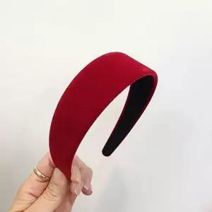 레드 벨벳 와이드 헤어밴드 여성 심플 머리띠 데일리 가을 헤어밴...