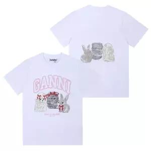 GANNI A1050029 151 여성 반팔티