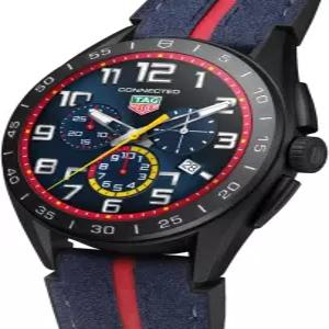 TAG Heuer Connected 칼리버 E4 오라클 레드불 레이싱 에디션 45MM 스마트워치 블랙 Google Wear OS 티타늄