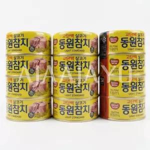 동원참치 살코기 라이트스탠다드 150g 12캔 참치캔 통조림 최신제조 469319