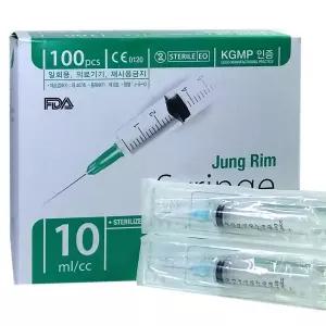 정림 일회용 주사기 10ml 23GX25mm 100개입