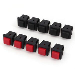 PB04 스퀘어 14x14mm 2 핀 순간 자동 복귀 SPST 미니 푸시 단추 스위치 정상 개방 10 개