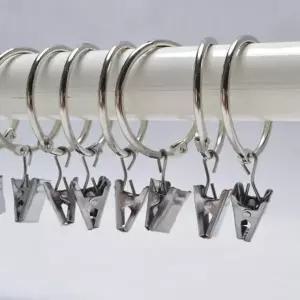 커튼집게링 후크 집게링 고리 내경 스텐고리 커튼링 오픈형 커튼 50mm 20pcs