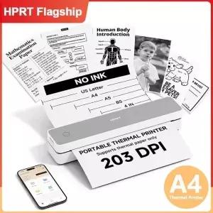 HPRT MT610 미니 감열 프린터 다기능 무선 데스크탑 문서 PDF 인쇄용 8.5 X 11 US 레터 및 A4 용지 지원