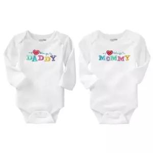 LOVE MOM DADDY 이무 바디수트2종세트-1300 아가 아기