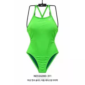 [나이키스윔](의정부점) 여성수영복 앤서 솔리드 미들 레이스업 타이백 NESSG000-311