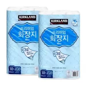 커클랜드 프리미엄 화장지 40m (30롤) [2팩]