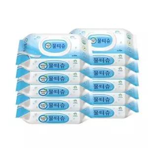 [하프클럽/셀러허브]깨끗한나라 페퍼민트 물티슈 캡형 70매 x 10팩 SD