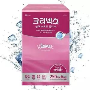 [하프클럽/셀러허브]실크소프트 미용티슈 250매 6입 TB
