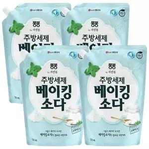 [하프클럽/셀러허브]퐁퐁 베이킹소다 주방세제 리필 1.2L 4개