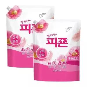 [하프클럽/셀러허브]피죤 핑크로즈 2.1L (2개입) x 4개섬유유연제