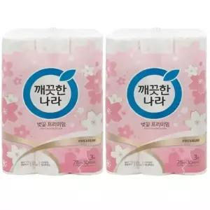 [하프클럽/셀러허브]깨끗한나라 벚꽃 프리미엄 휴지 28m (30롤)