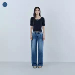 백화점 게스 진 여성 DBL톤 와이드 YQ1D9075