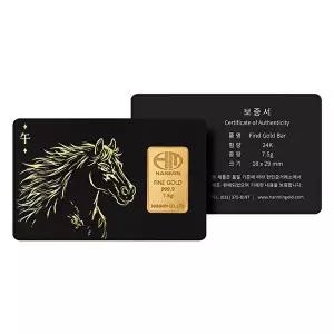 [한민금거래소][한민금거래소] 병오년 블랙 말 카드형 골드바 24K 순금 7.5g