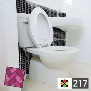 스티커타일 217 검정바둑판 시트지타일 벽지