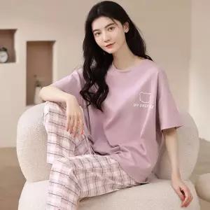 반팔긴바지 잠옷세트 라운드넥