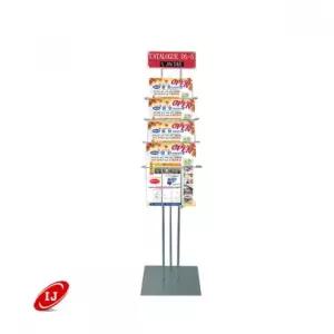 CDS-5S 리플렛거치대 스탠드 카다로그 SILVER A4 4단 리플렛꽂이 카다로그꽂이 잡지꽂이