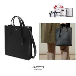 백화점 헤지스 ACC 완판재출시KEVIN 블랙 가죽 HAZZYS로고 토트백 HJBA5F885BK