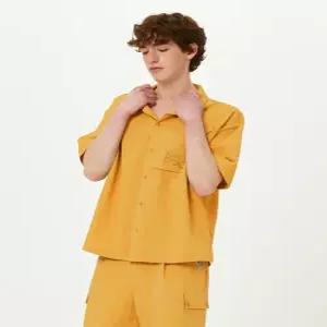 브리즈 라이트 시어서커 카라 셔켓 YELLOW