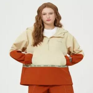 씨너리 컬러블럭 아노락 BEIGE