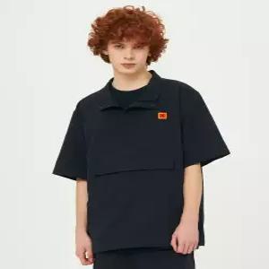 컬러플러스 스텐넥 아노락 BLACK