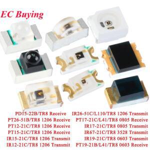 10-20Pcs SMD 1206 0805 0603 3528 940nm IR 수신기 헤드 적외선 튜브 방출 송신 다이오드 센서 PT26-51B I
