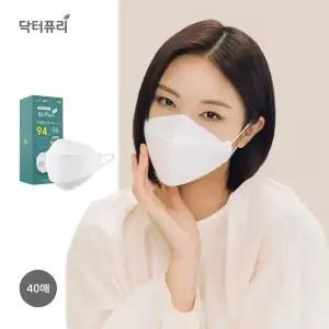 닥터퓨리 KF94 미세먼지 황사마스크 20매+20매 (대형) / 온가족 학교