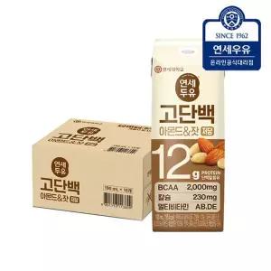 연세두유 고단백 프로틴 아몬드 잣 두유 190ml x 16팩