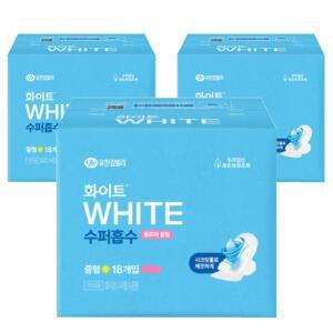 화이트 수퍼흡수 중형 18Px3팩