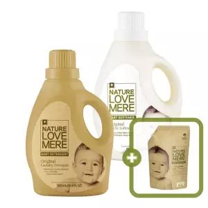 네이쳐러브메레 아기세탁세제 용기형 1800ml 1개+ 아기섬유유연제 용기형 1800ml 1개 + [GIFT] 아기세제 리필 오리지널향 500ml 1팩